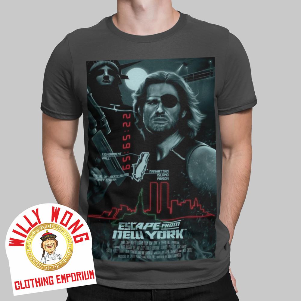 

Escape From New York T-Shirt Retro Tee Movie Film 80s Snake Poster Casual 2 Unisex T-Shirt XL