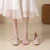 Mary Janes mit quadratischer Spitze, dickem Absatz, Satin, mittlerem Absatz, Temperament, Brautjungfernschuhe, 2025 Sommer und Herbst, neue, vielseitige Damenschuhe
