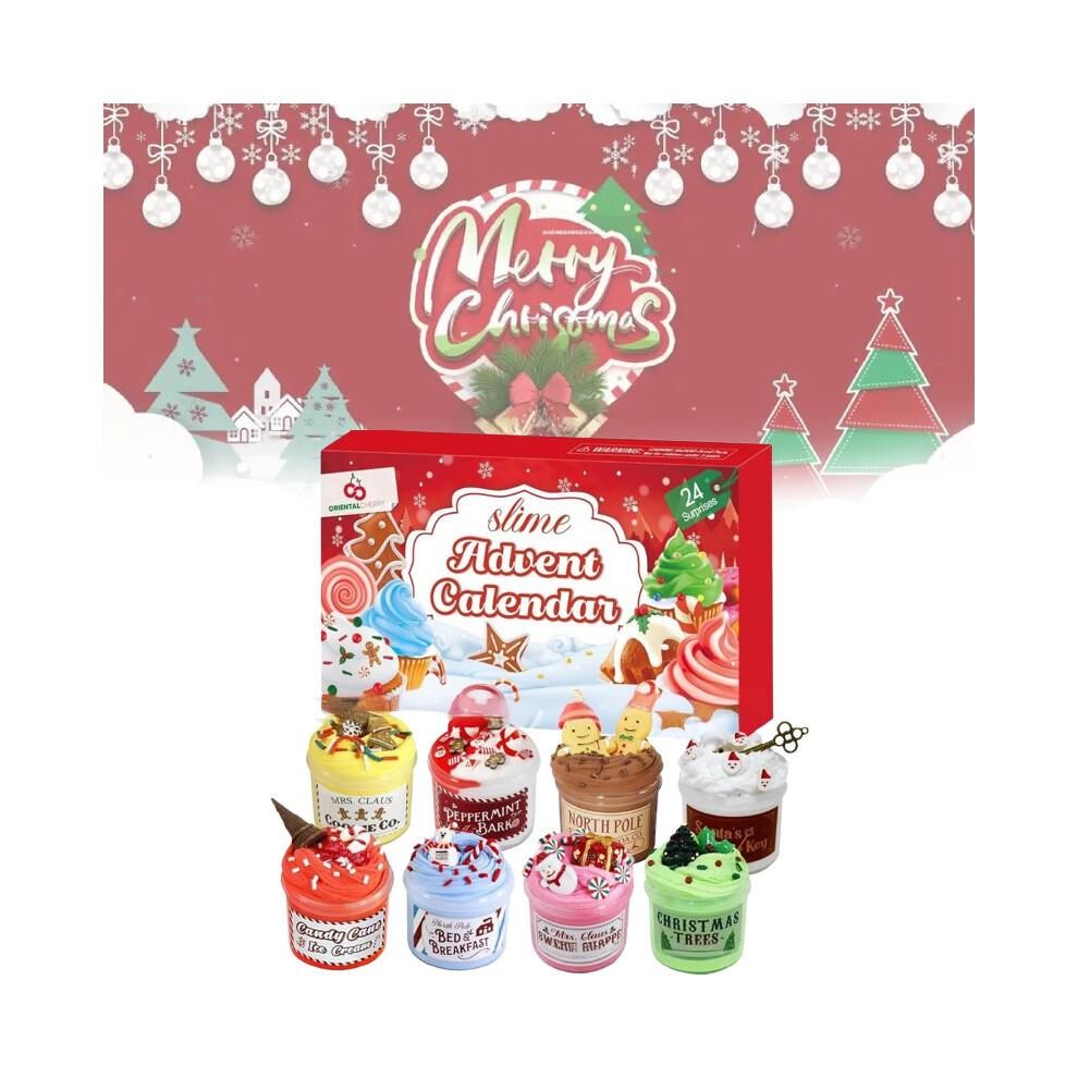 24 Days Christmas Of Slime Kit Countdown Calendar Butter Slime Stress Toy Relief
