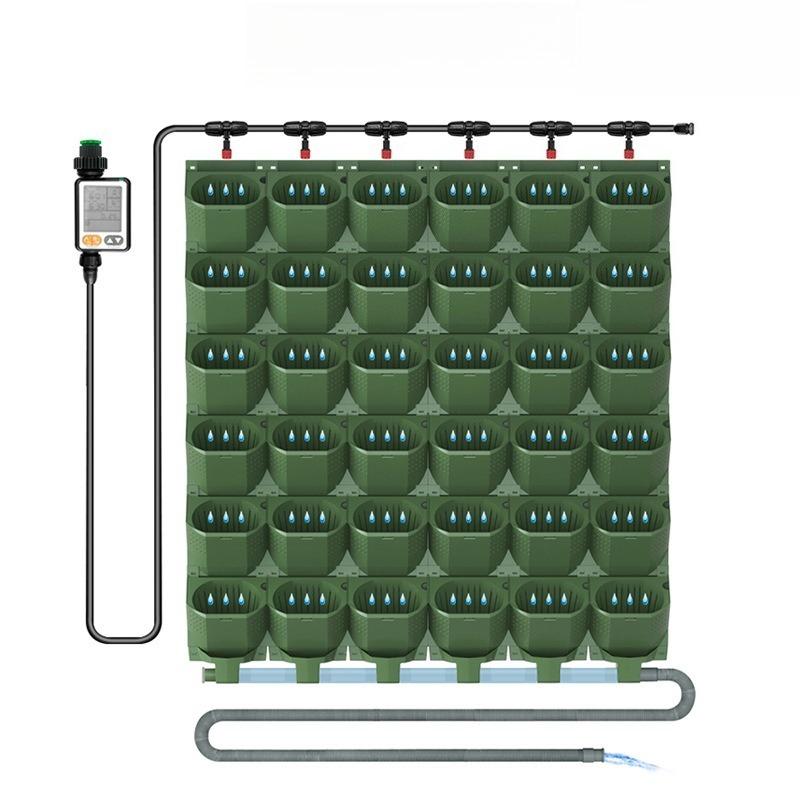

Morden Plant Wall Flower Pot Luxury Balcony Garden Plant Pot Intelligent Irrigation Watering System Full Set Large Plants Pots