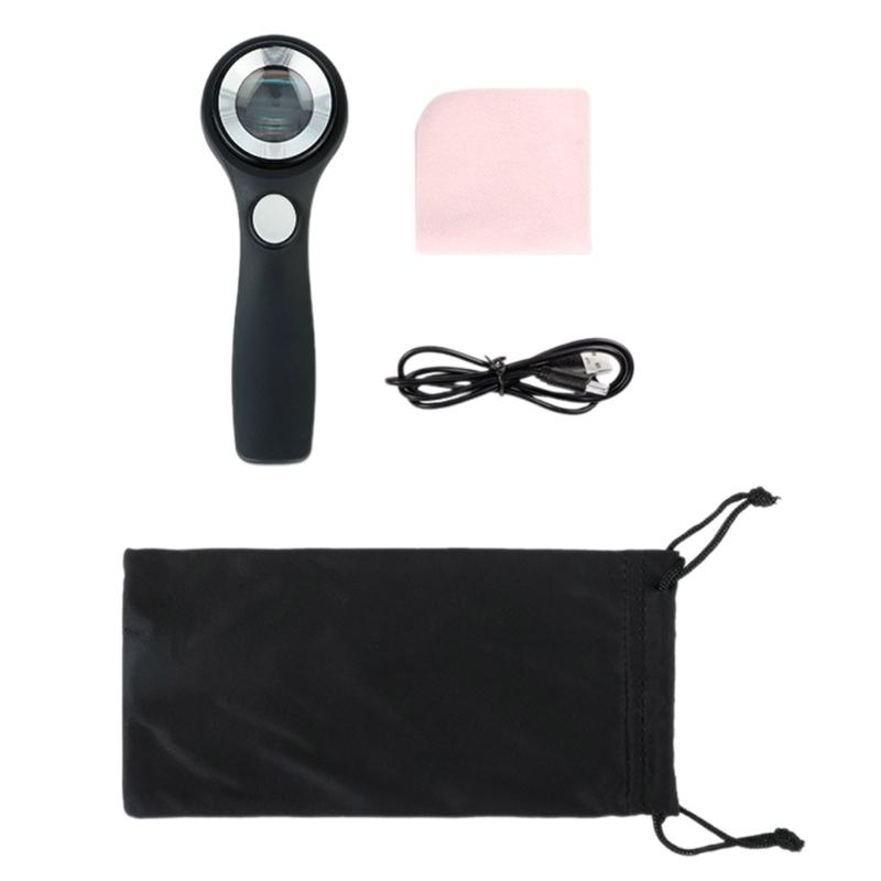 Magnifying Glass with Adjustable LED Lights,60X Glass Lens Handheld Illuminated Magnifier Reading Magnifying Glass
