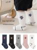 Kids' Spring Cartoon Knee-High Antibacterial Seamless Sport Socks: Non-Constricting Mid-Calf for Boys & Girls