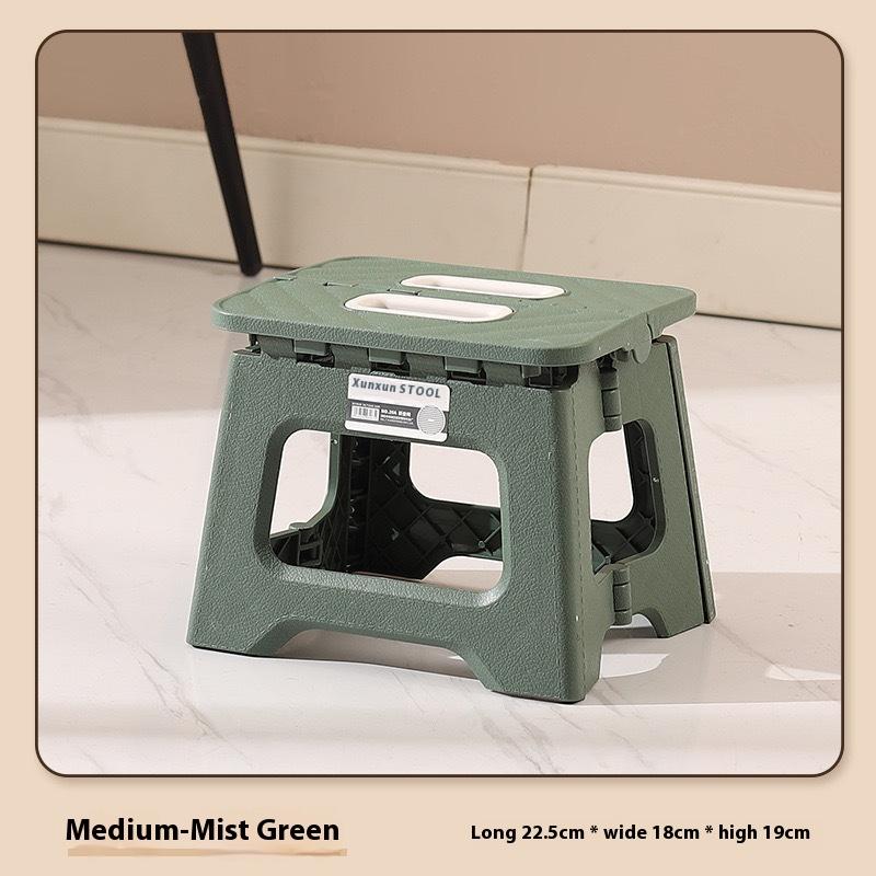 Lehká skládací schodová stolička, víceúčelová ruční zesílená podnožka, protiskluzová plastová malá kuchyňská lavice