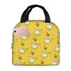 Custom P-Psyducks Insulated Lunch Tote Bag for Women Men Cartoon Resuable Cooler Thermal Bento Box Outdoor Camping Travel