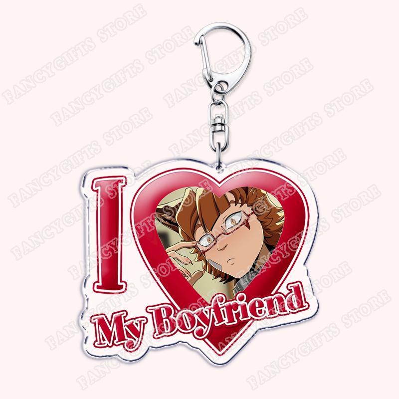Portachiavi Carino I Love My Boyfriend Chibi per Accessori Law Pet Strade Lawrence Ren Hana Owo Portachiavi Gioielli Amici Fan Regali