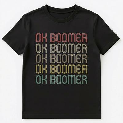 T-shirt Unisexe Style Rétro Ok Boomer