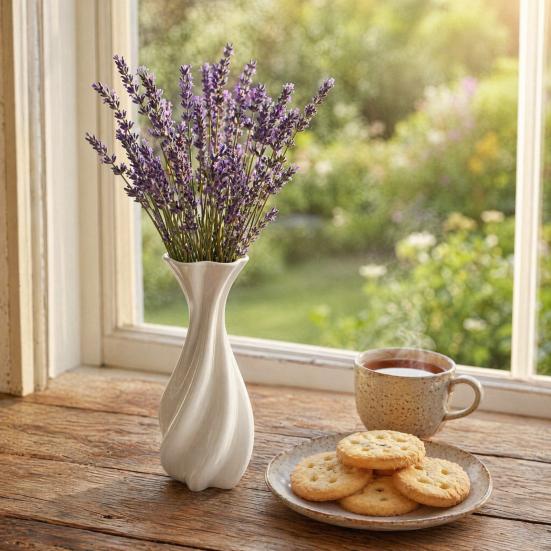 3D Printed Vase, Twisted Flower Vase, Minimalist Flower Arrangement Holders, Elegant Home Decor for Living Room Bedroom Study Table Display