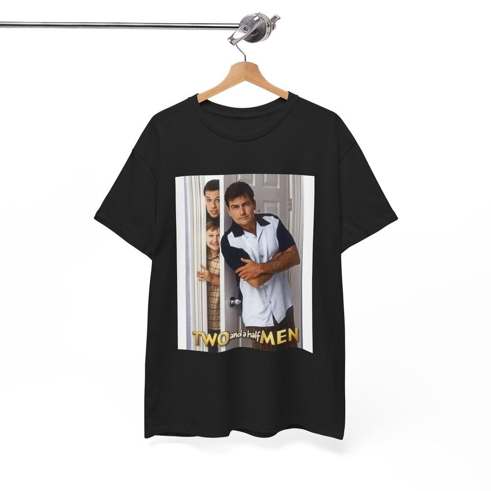 

Two And A Half Men Tshirt Retro Tv Show Comedy Unisex Heavy Cotton Tee Unisex T-Shirt M