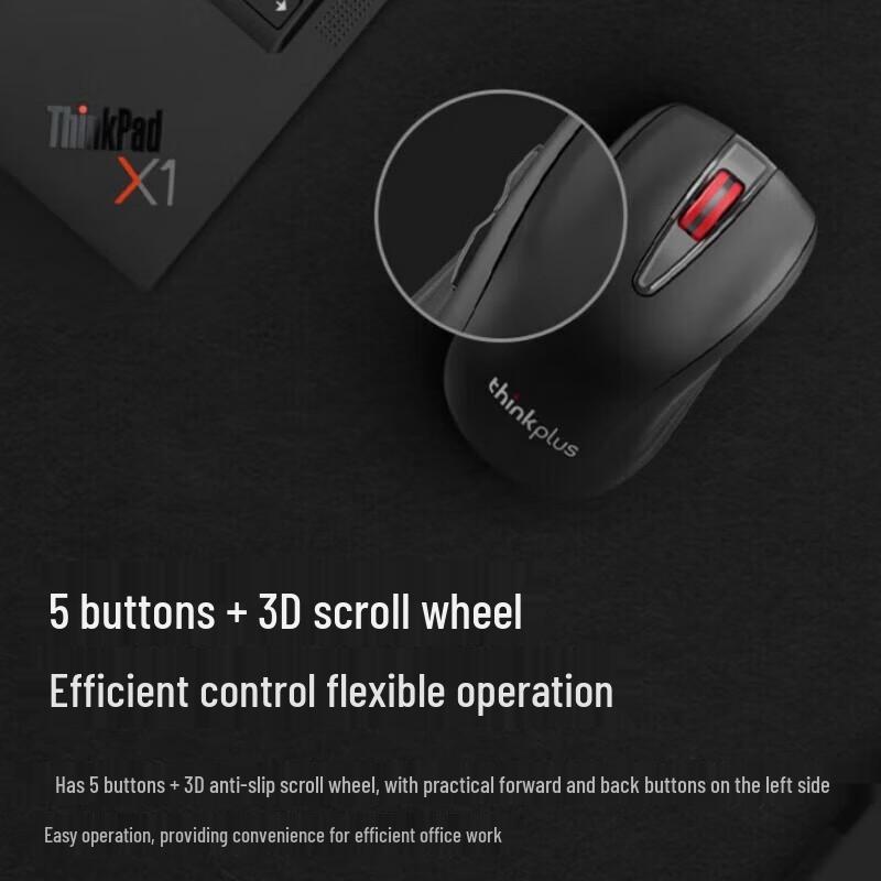 Lenovo thinkplus Wireless Silent Ergonomic Office Mouse