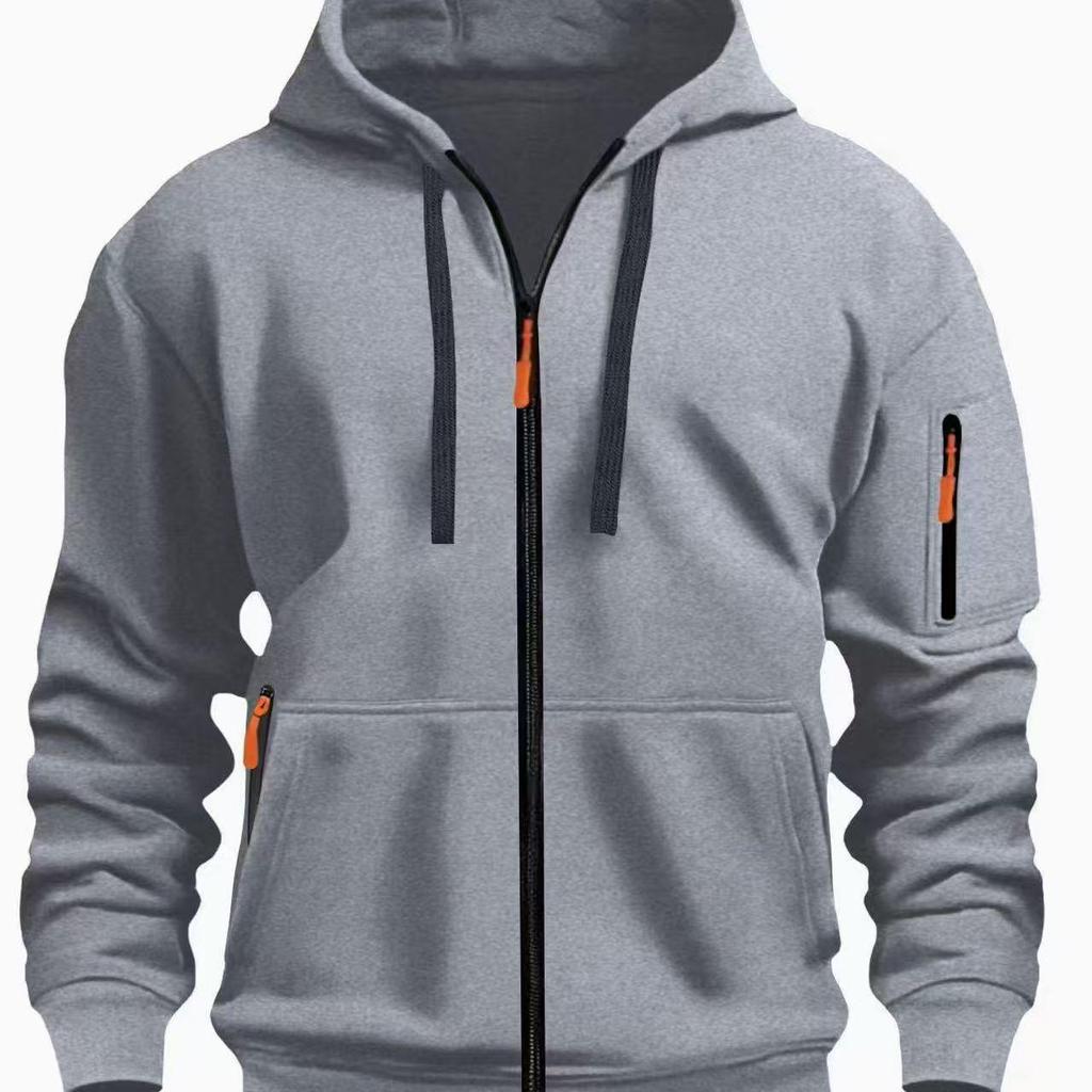 Felpa con cappuccio sportiva trendy europea e americana con zip - Perfetta per l'autunno e l'inverno