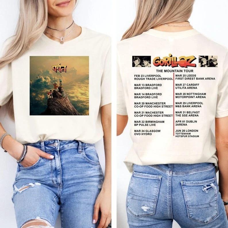 Gorillaz T Shirt The Mountain Tour UK Tour Top UK Tour 2026 M