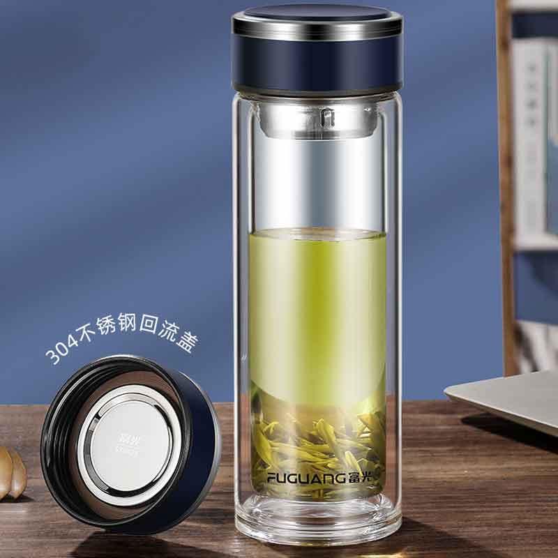 Fuguang Double-Layer Borosilicate Glass Tea Cup