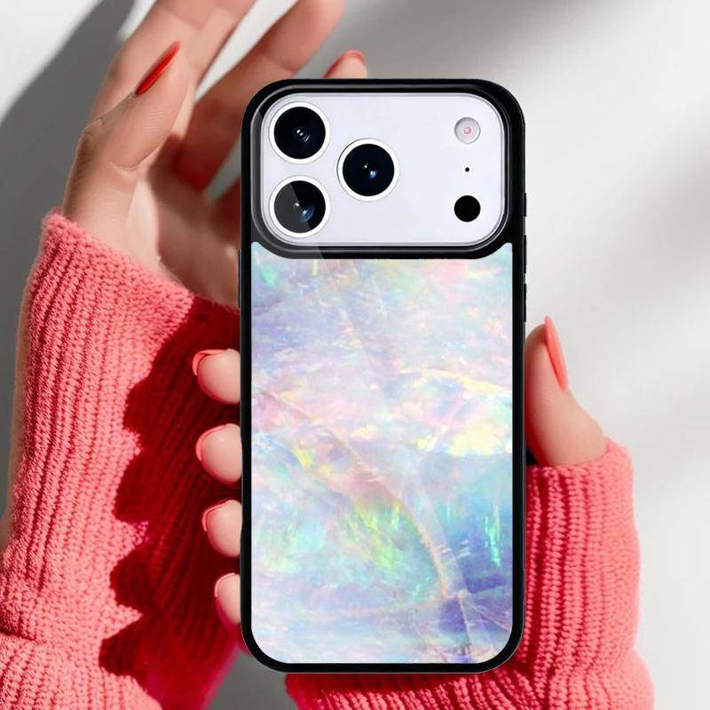 Opal Agate Marble Stone skin Phone Case for iPhone 17 Air 16e 15 14 13 Pro Max Back Cover for 12 11 Pro Coque