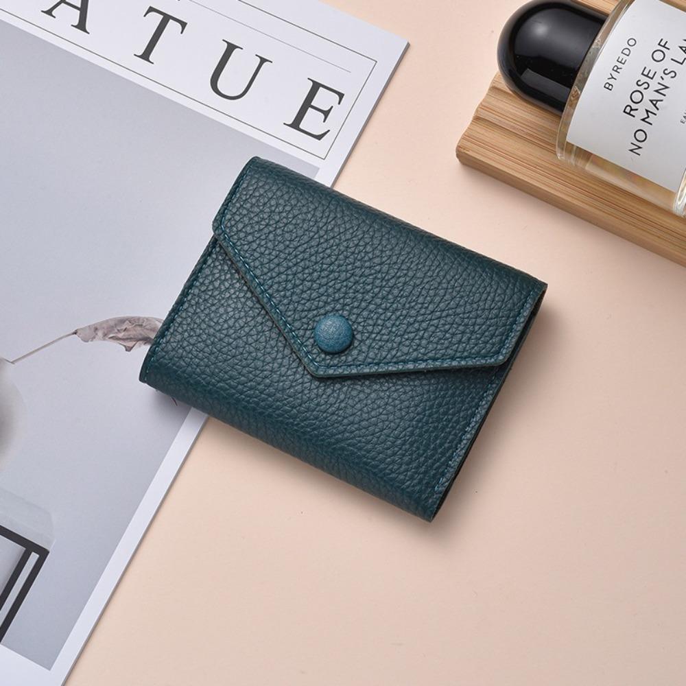 Multi-card Slot PU Leather Wallet Korean Style Small Purse Bag Simple Envelope Short Wallet  Girls