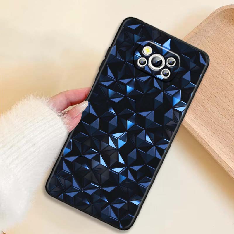 Creative metal style pattern For Xiaomi Mi Poco F3 F4 F5 F6 X3 X4 X5 X6 X7 M3 M4 M5 M6 M7 GT Pro 5G Black Phone Case