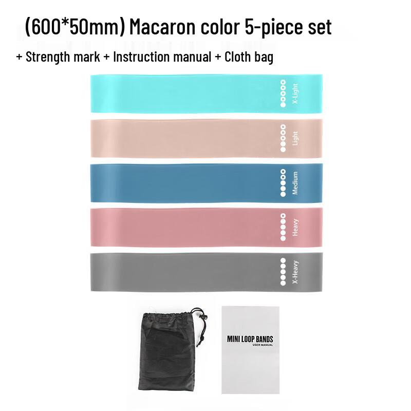 TPE Macaron Resistance Band 5-Piece Set