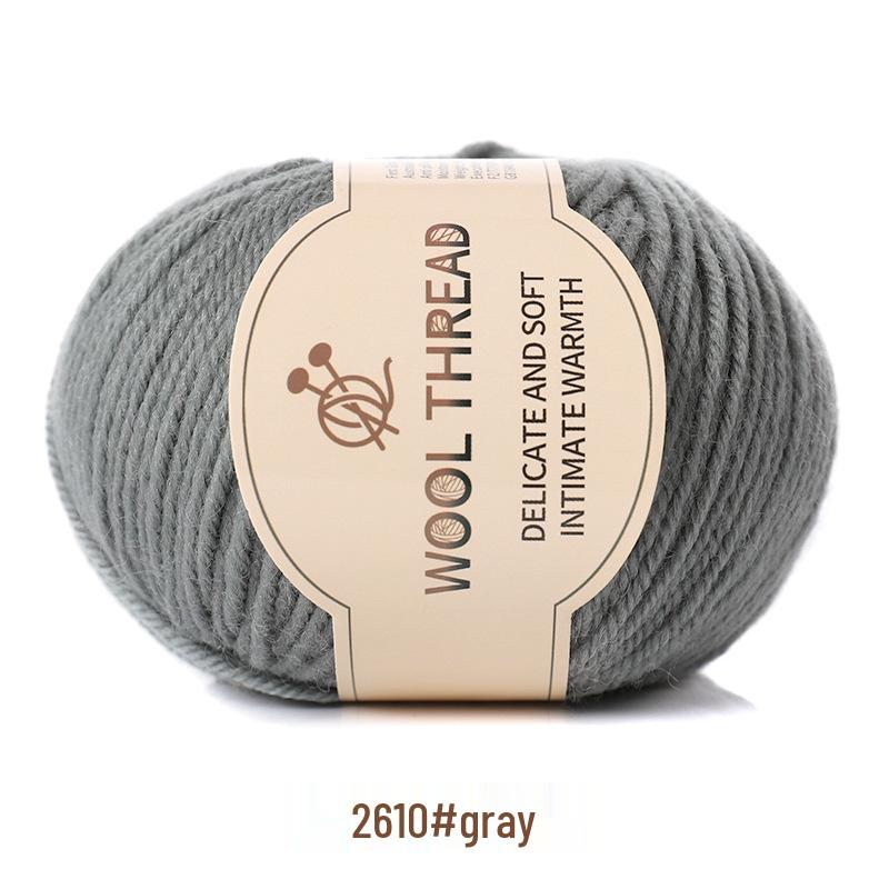 Medium-Thick Cashmere Wool Yarn for Hand-Knitted Baby and Child Scarves and Sweaters, with Knitting Needles.