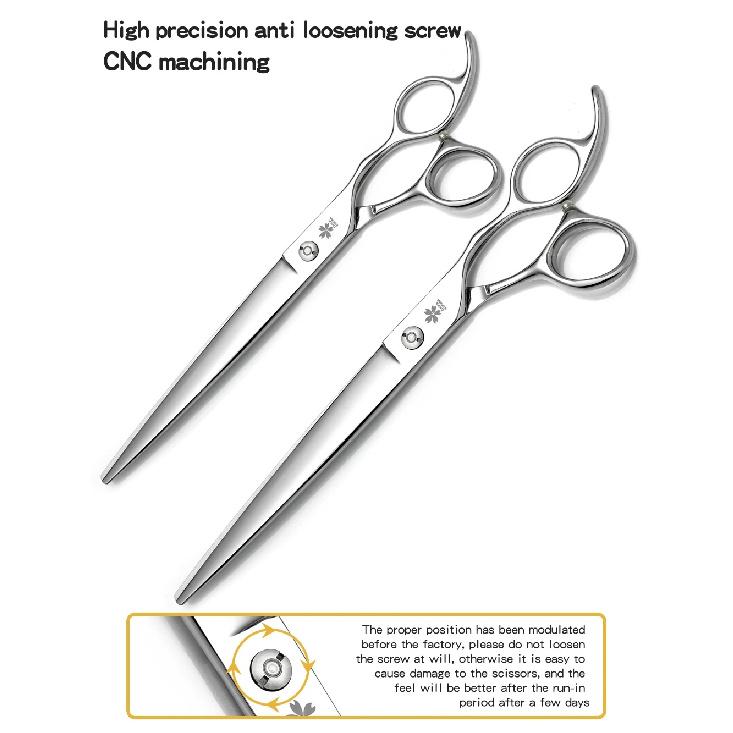Professional Pet Beauty Scissors Japan 440c Steel Dog Teddy Pet Beautician 7.5 Inches Bending Scissors Thin Scissors High-Qualit