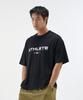 LIMELIGHT APPAREL Athlete Big Logo Cooling Oversized T-Shirt (Black/White)