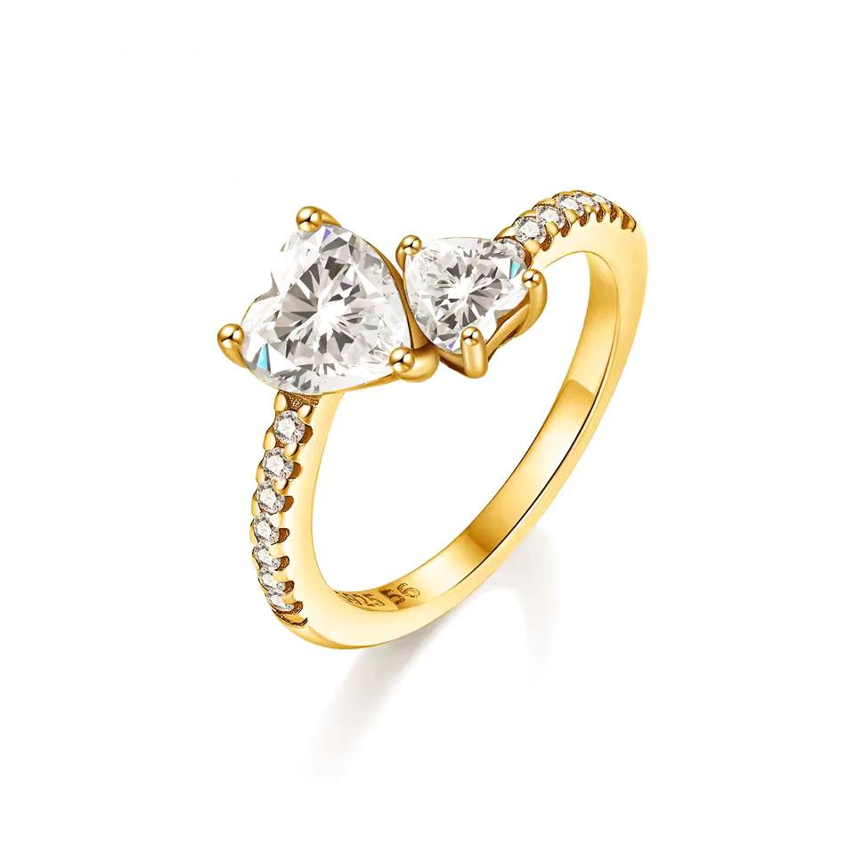 925 Silver Pink Bow Ring Timeless  Red Blue Heart Finger Rings For Women Wedding Crystal Ring Jewelry Gift 2025