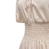 Elegant Medieval Renaissance Dress Boho Short Sleeves Off Shoulder Smocked Waist Retro Pleated Long Dress Costume Gown