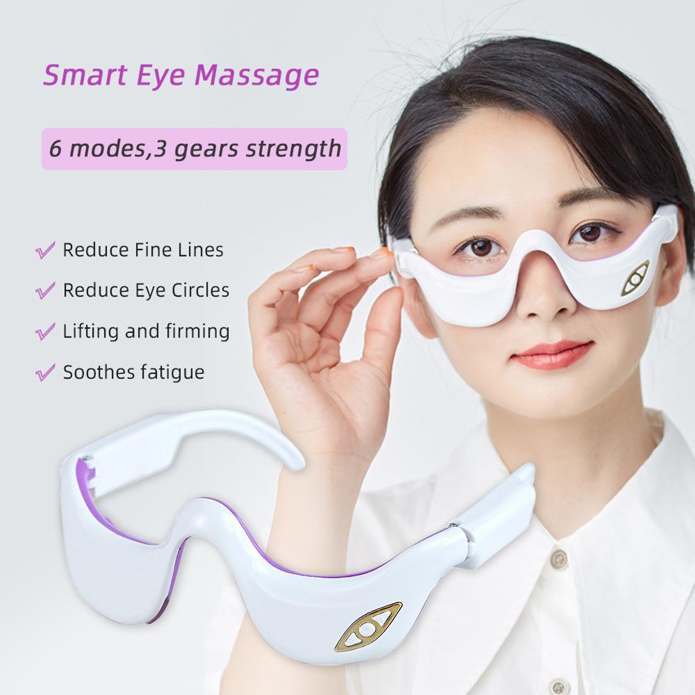 EMS Micro Current Pulse Hot Compress Eye Massager Vibration Eye Patch Relief Eye Wrinkles Remove Dark Circles Eye Skin Tightenin