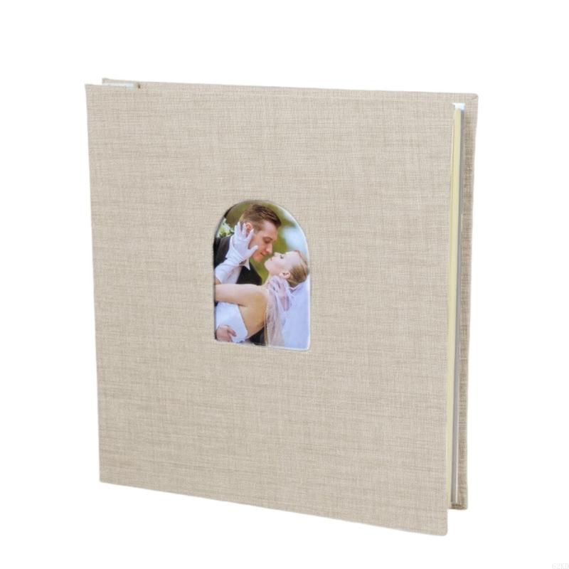 62KD Arch Design Photo Album With 40 Pockets Thick Cardboards Pages Writing Space