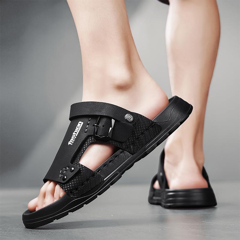 Fashion CYYTL Mens Slippers Casual Shoes Beach Summer Sandals Outdoor Slides Walking Comfort Leather Luxury Designer Lightweight Fashion