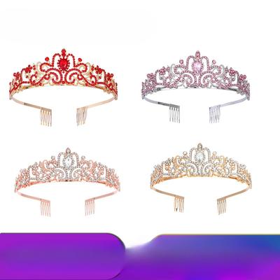 Bridal Crown Tiara Birthday Party Alloy Hairband Rhinestone Queen Hair Accessories Wedding Clothing Crown