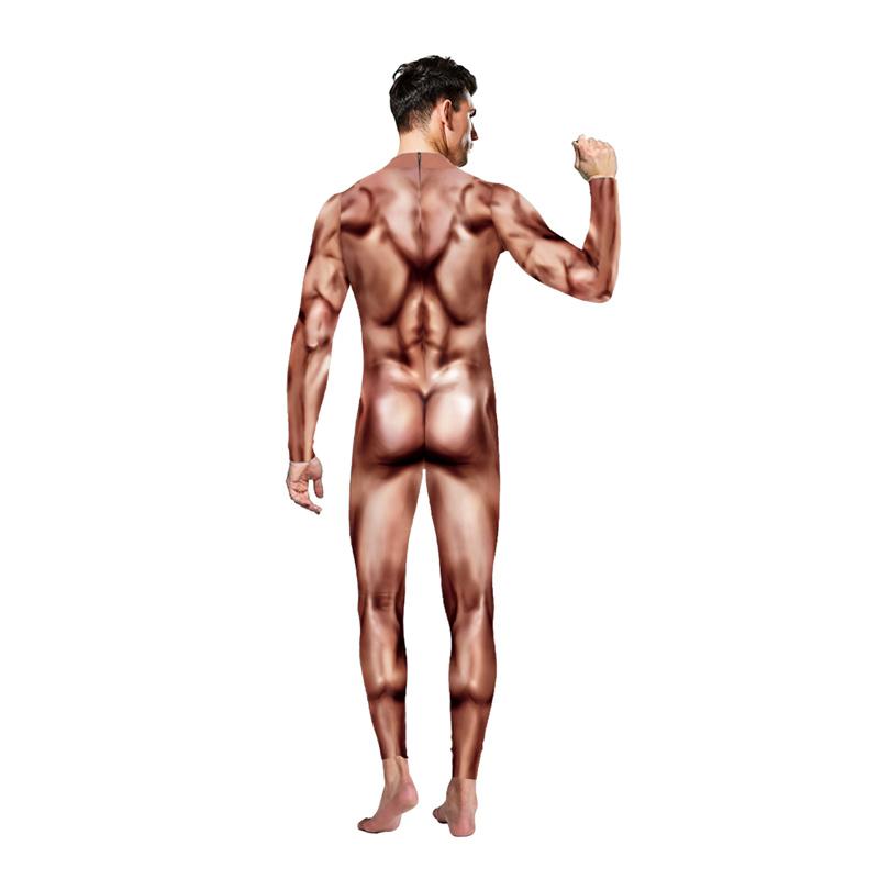 Costumi Cosplay di Halloween per Adulti Body Muscoloso Stampato 3D Costume da Supereroe per Carnevale e Giochi di Ruolo Palcoscenico