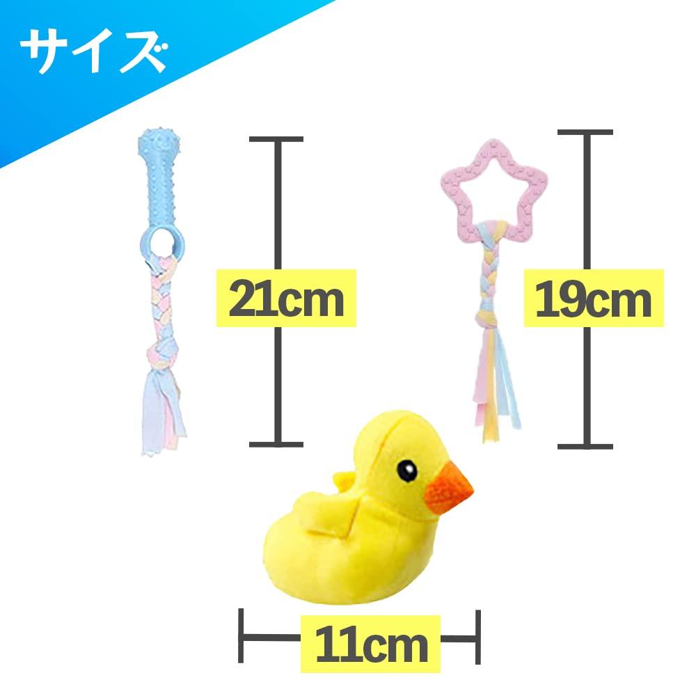 PetGround Dog Set of Squeaky Chew Teething Plush Toys for Small Dogs and Cats Toys, 6, Toys, Toys,