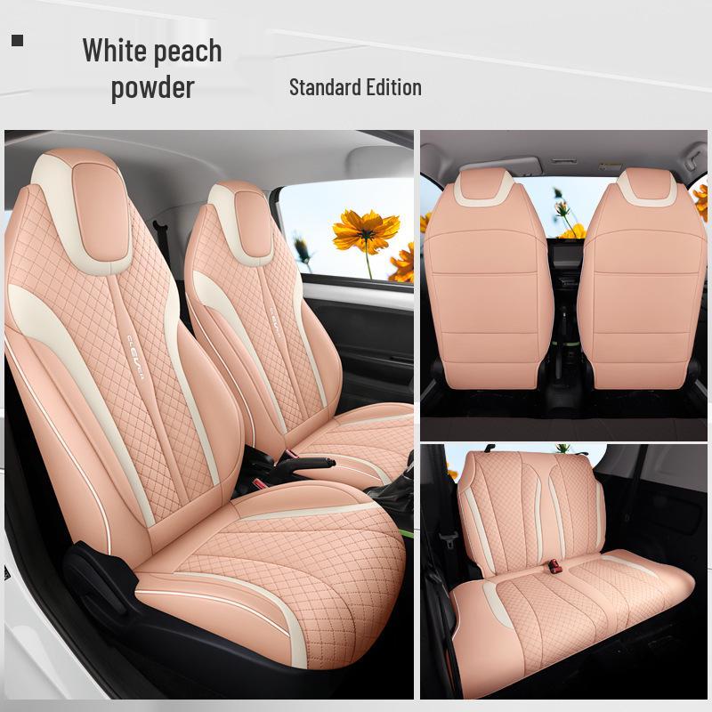 YH Cowin Car Seat Cushion Cover: Fashionable, Full Leather, All-Season, Sporty Design.