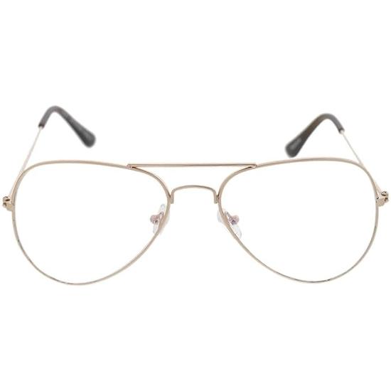 Dervin Unisex Adult Aviator Sunglasses Clear Frame, Transparent Lens (Free Size) - Pack of 2