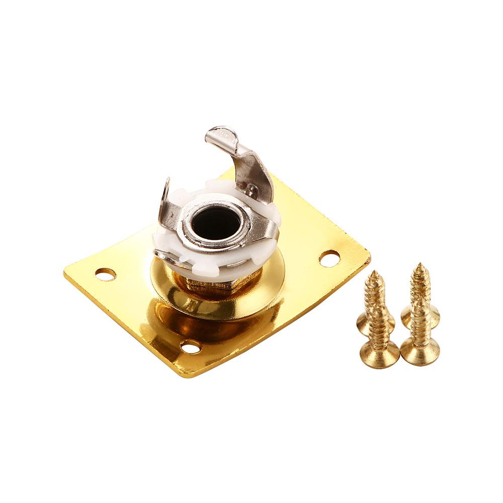 Guitar Replacemnet Jack Plate & Screws Outputing Jack Output Socket Stereo Jack Jnput Jack