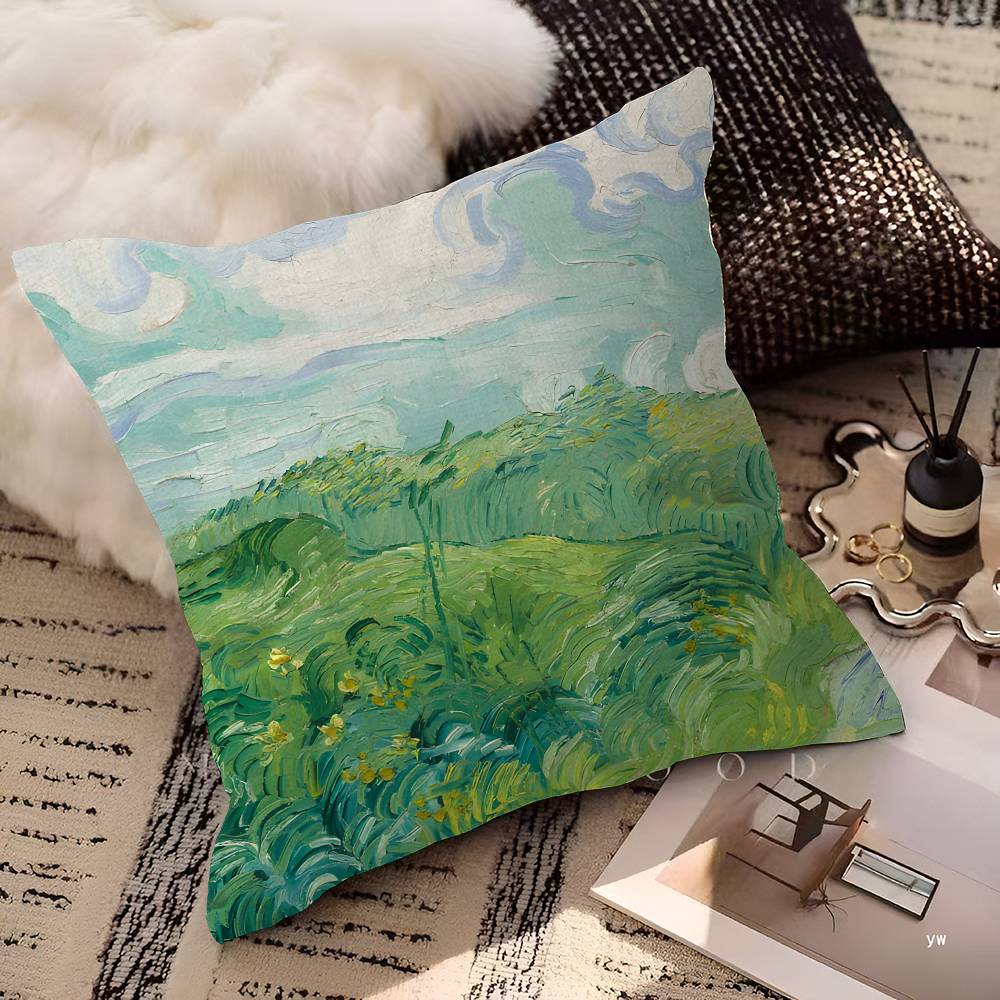 Van Gogh Oil Paintings Pillow Cushion Cover Pillowcase Living Room Sofa Home Decor