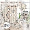 Western Shower Curtain,Abstract Aztec Geometric Southwestern Cactu Skull Bull Bath Accessories Decor, Navajo Native Shower