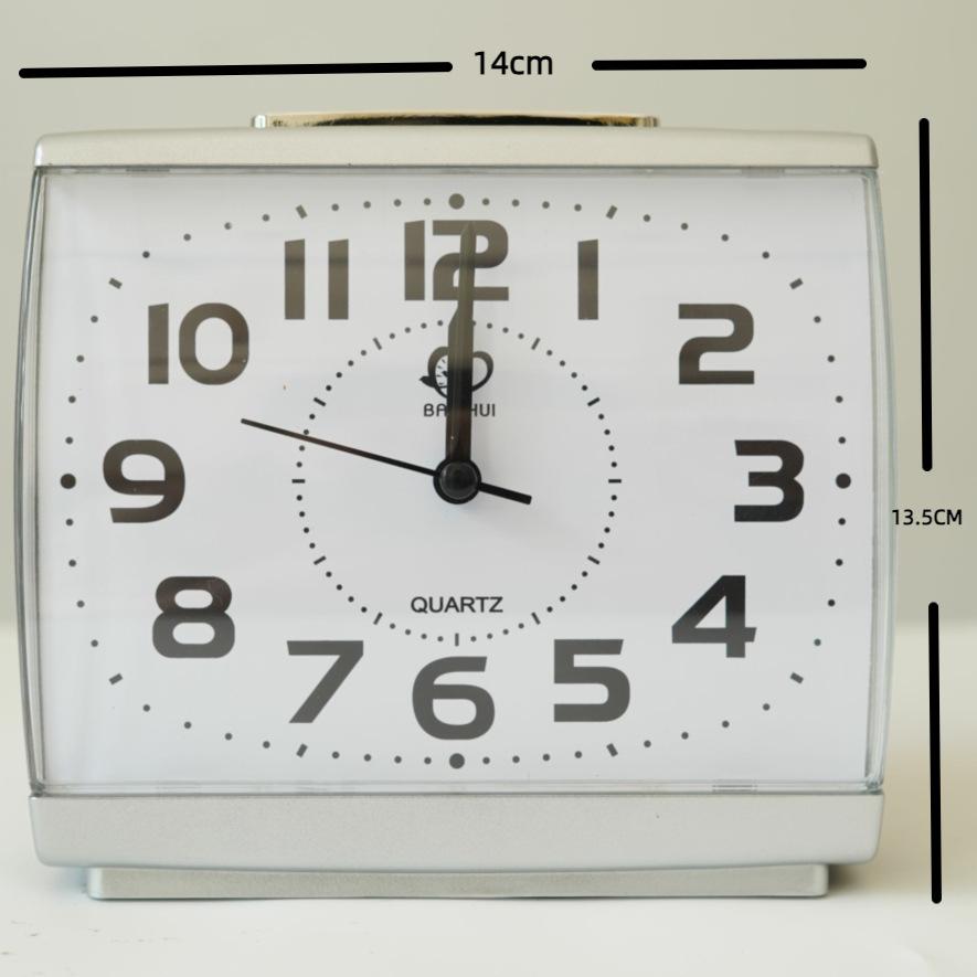 Big Digital Mute with Night Light Alarm Clock Student Elderly Children Square Clock Desktop Bedside Bedroom Wake Up Clock