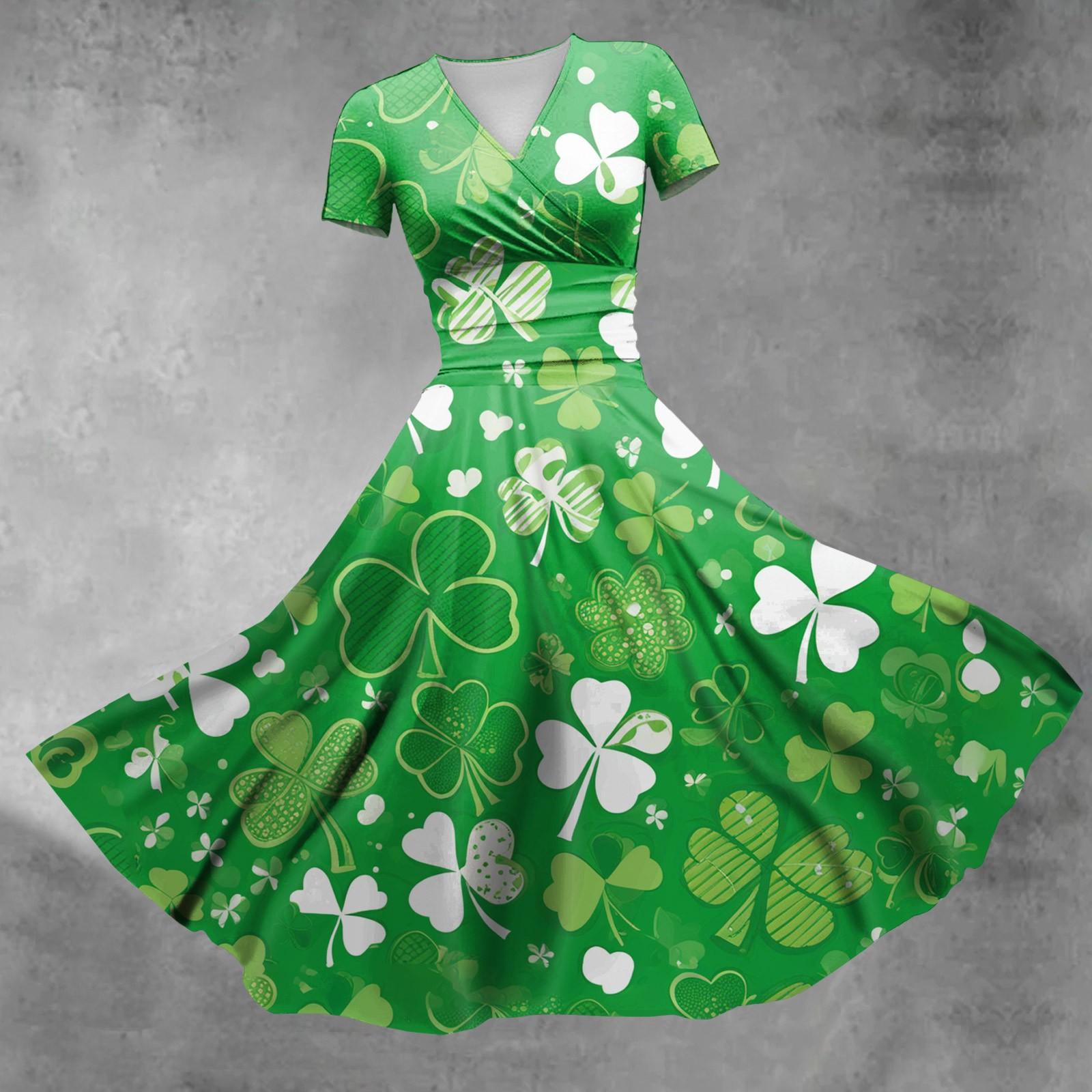 Дамское платье принцессы с сексуальным v-образным вырезом St. Платье с короткими рукавами — фото 9