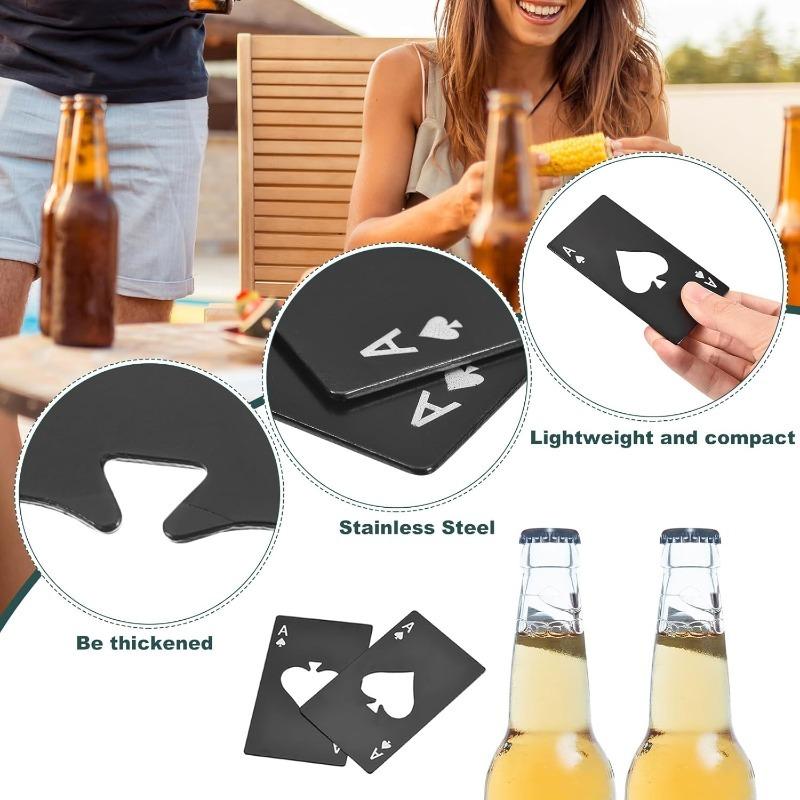 Stainless Steel Poker Bottle Opener Groomsmen and Christmas Party Gift Perfect for Beer Wine Juice Bar and Restaurant Decoration