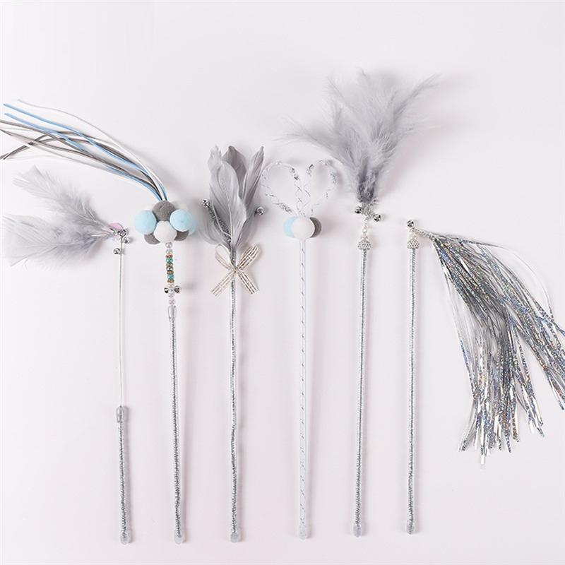 Good-Pet Cat Cat Teasing Stick Fairy Tale Cat Stick Ribbon Bite Cat Stick Bell Set Cat