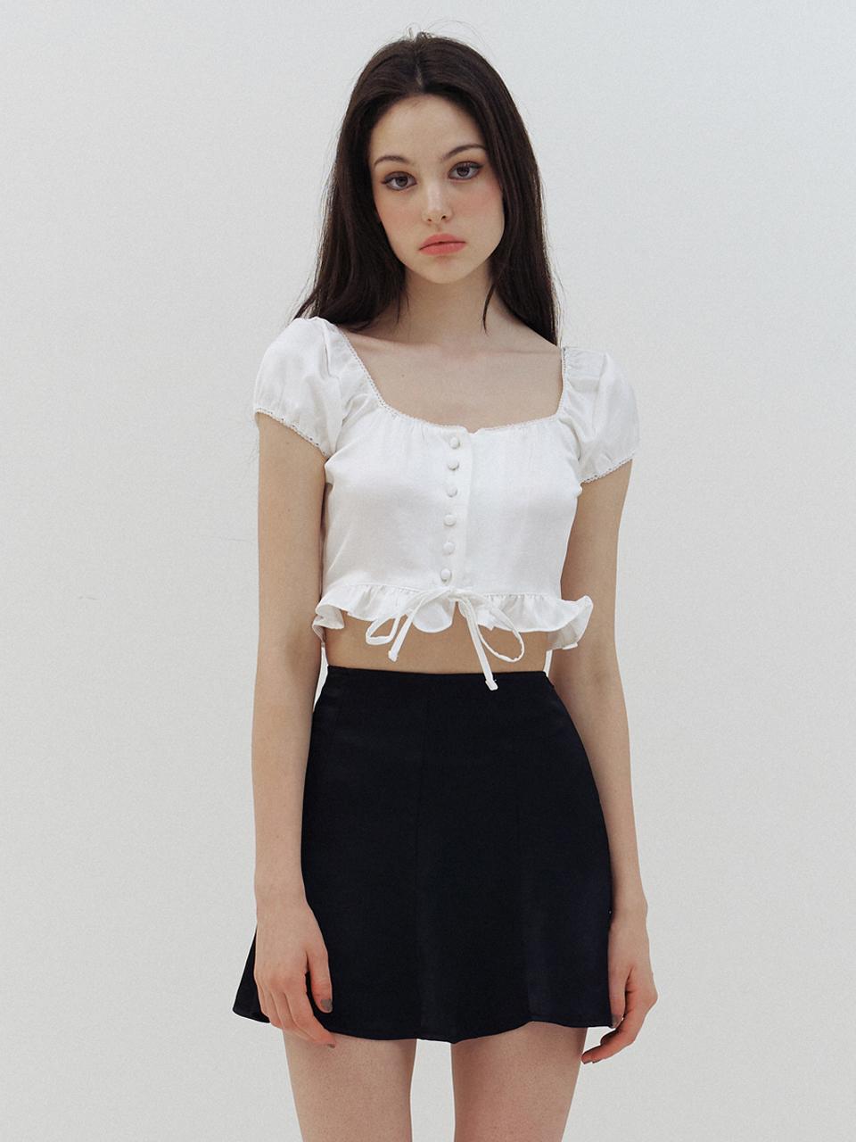 Kinder Baby Baby White Semi Crop Blouse