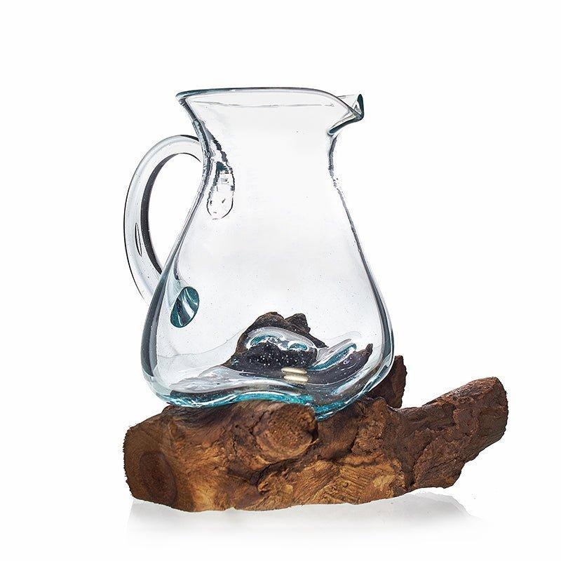 Molten Glass Water Jug On Driftwood 0.6L