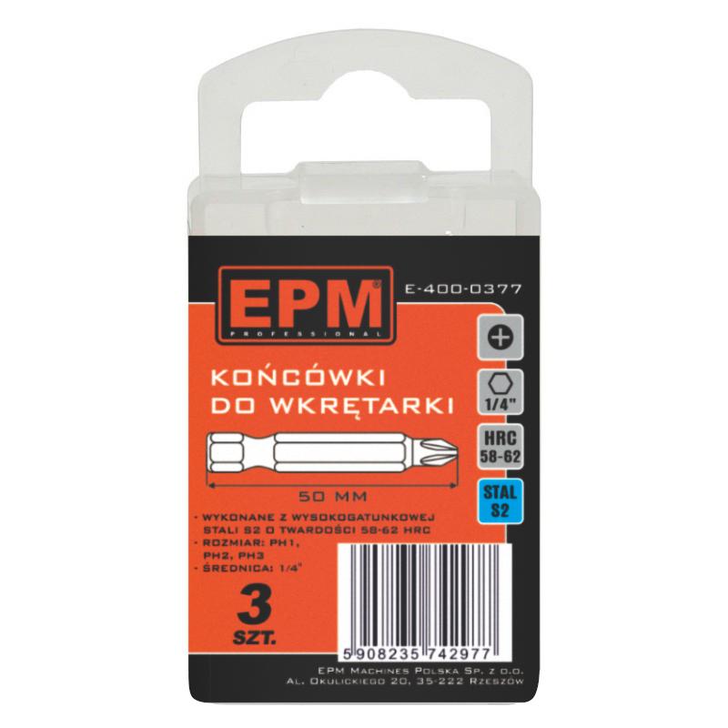 Screwdriver Bit 50Mm 3Pcs Ph1, Ph2, Ph3 - E-400-0377