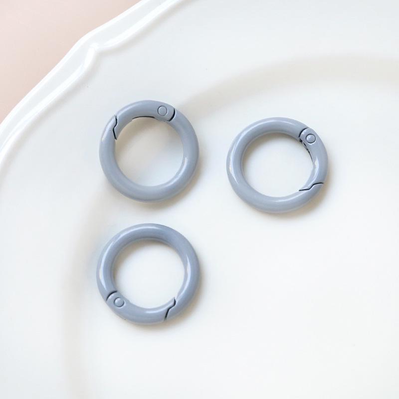 Macaron Color Heart Ring Keychain Clasp for DIY Jewelry, Bracelets, and Phone Chains