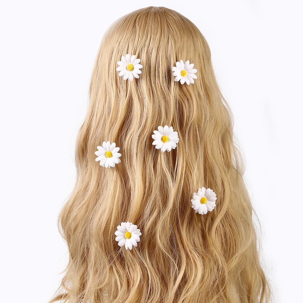 6pcs/set Sunflower Hairpins Yellow Sweet Hair Clip Side Clips Girls Styling Tools Hairpin Photo Travel Bohemia Hair Accessories