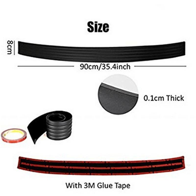 Car Rear Bumper Sill/Protector Plate Rubber Cover Guard Pad Moulding Trim