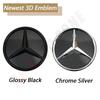 Car Sticker 2025 Hot For Mercedes Benz 3D Mirror Front Grille Emblem For Mercedes Benz A/B/C/E/S/R/ML/SL W176 W246 W205 W212 W20