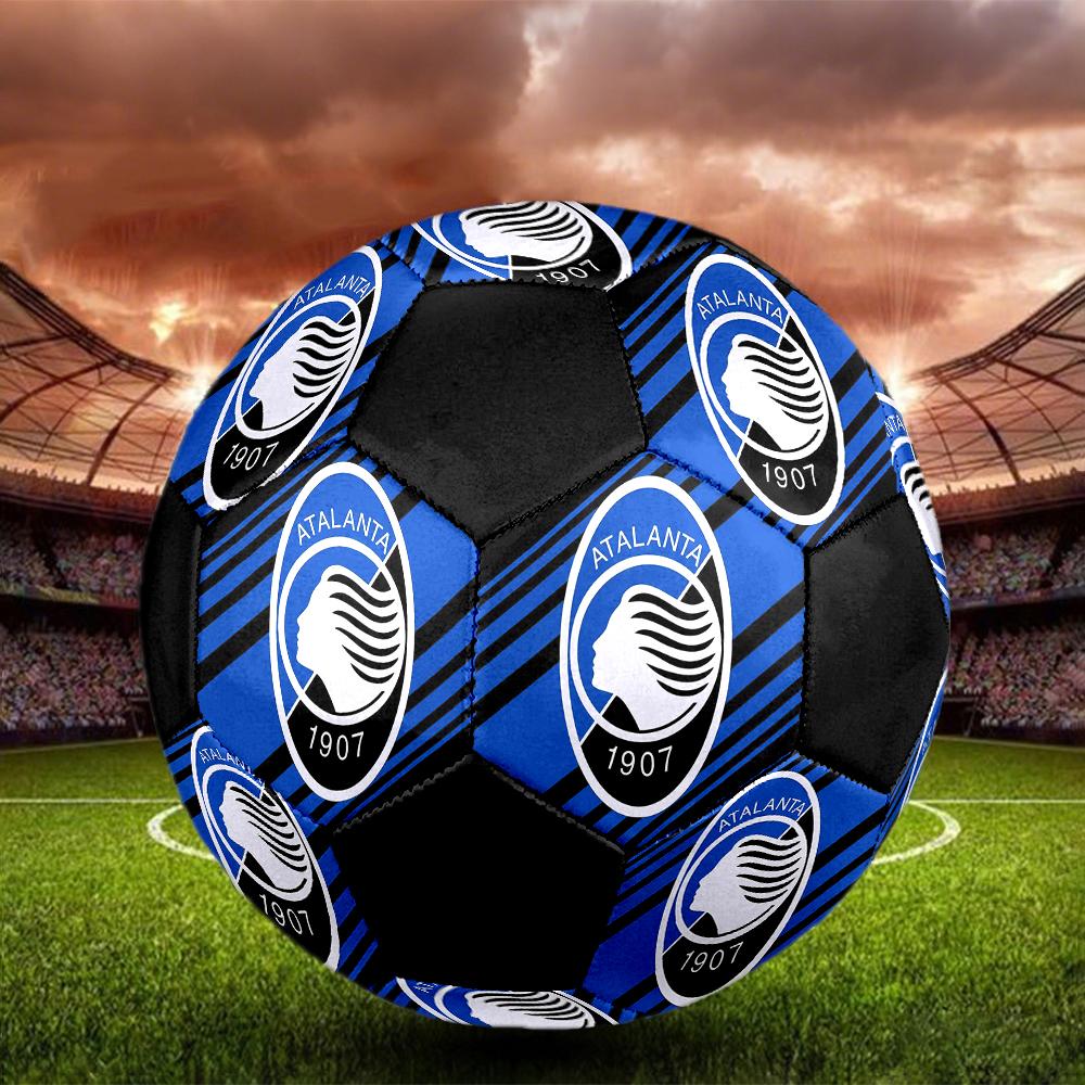 Atalanta BC logo Soccer Ball, colorful, suitable for all ages, machine-stitched, PVC material, competition grade,size5 , durable and high bounce