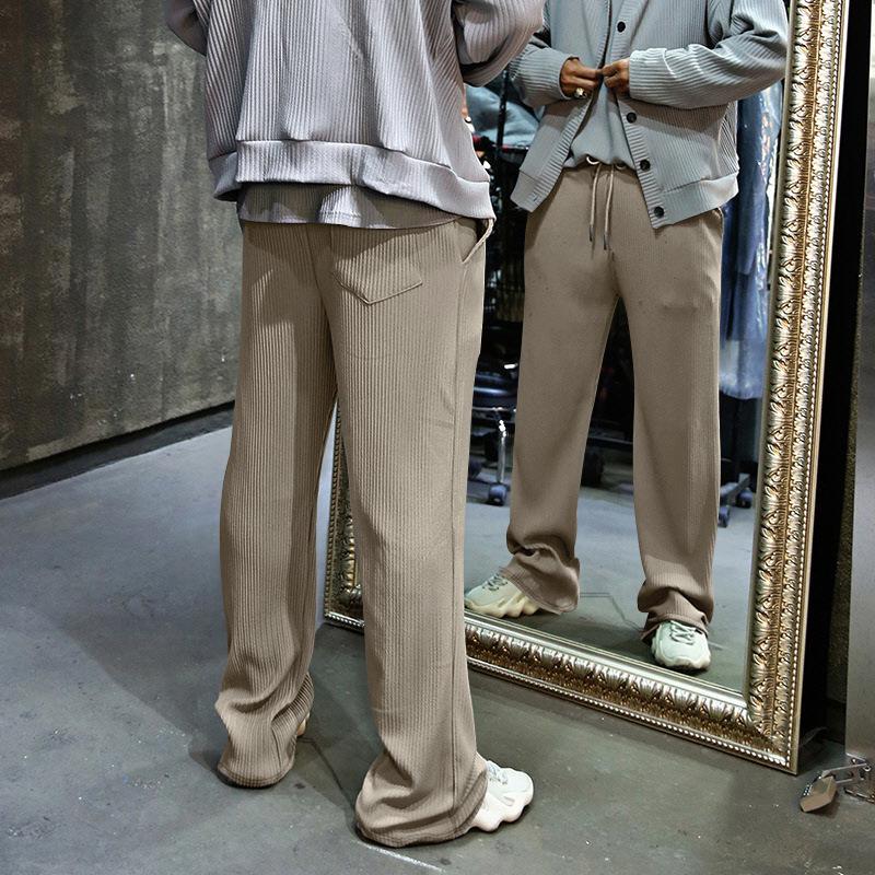 Брюки прямые мужские спортивные брюки модные мужские спортивные брюки однотонные — фото 9