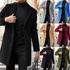 Men's Medium and Long-sleeved Woolen Coat Autumn and Winter Woolen Coat Woolen Suit Trench Coat